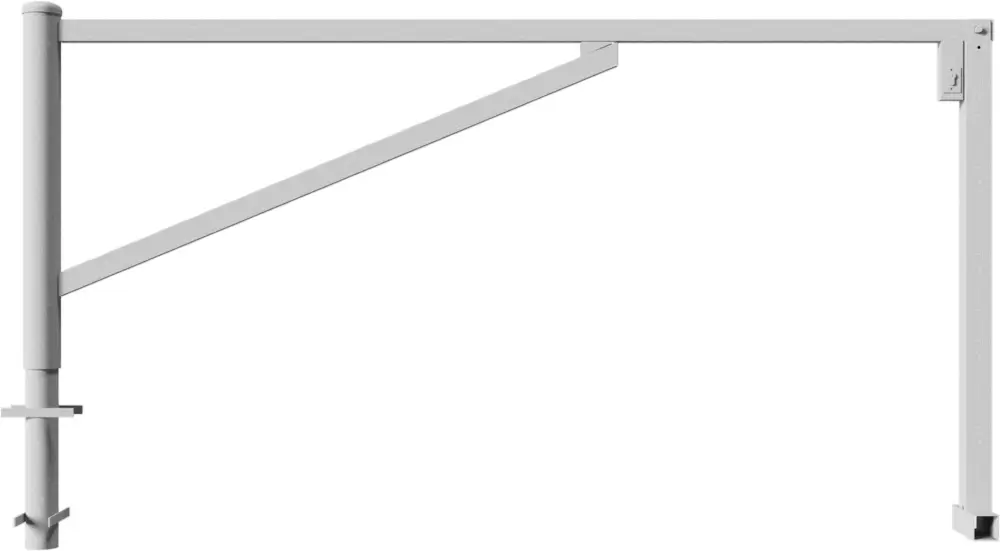 Günstig Schake Drehschranke mit 2 Auflagestützen - Schrankenbaum 60 x 40 mm OEP verzinkt - 2500 mm