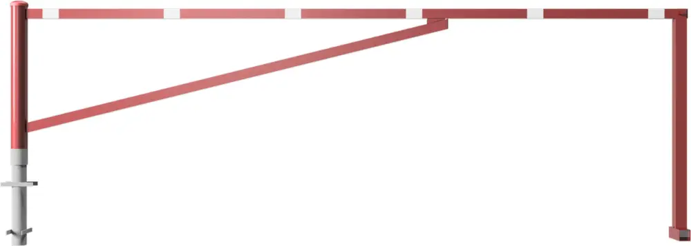 Schake Drehschranke mit 2 Auflagestützen - Schrankenbaum 60 x 40 mm OEV rot weiß - 4000 mm Aktuell
