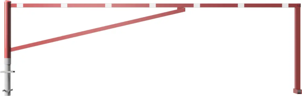 Schake Drehschranke mit 2 Auflagestützen - Schrankenbaum 60 x 40 mm OEV rot weiß - 4500 mm Schnäppchen