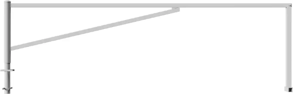 Bestpreis Schake Drehschranke mit 2 Auflagestützen - Schrankenbaum 60 x 40 mm OEV verzinkt - 4500 mm