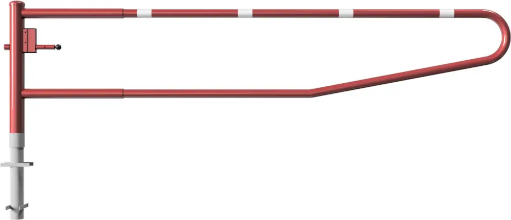 Schake Drehschranke - Schrankenbaum Ø 60 mm OEP rot weiß - 3500 mm Preisreduziert