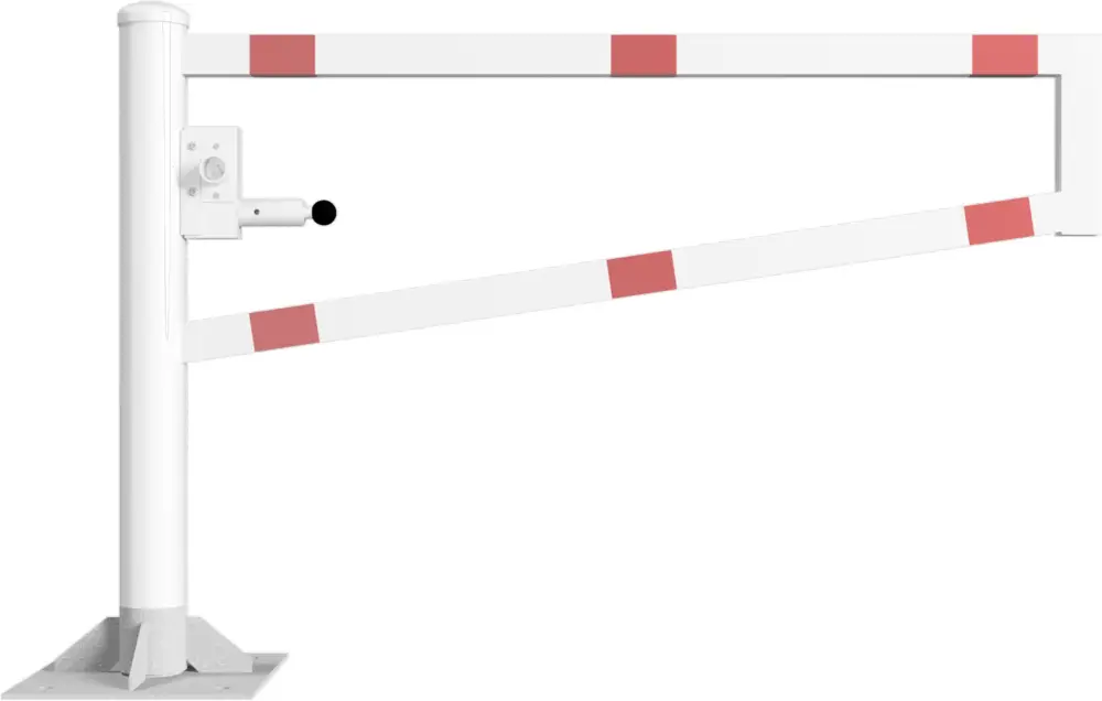 Schake Drehschranke - Schrankenbaum 60 x 40 mm ODD weiß rot - 1500 mm Finale Aktion
