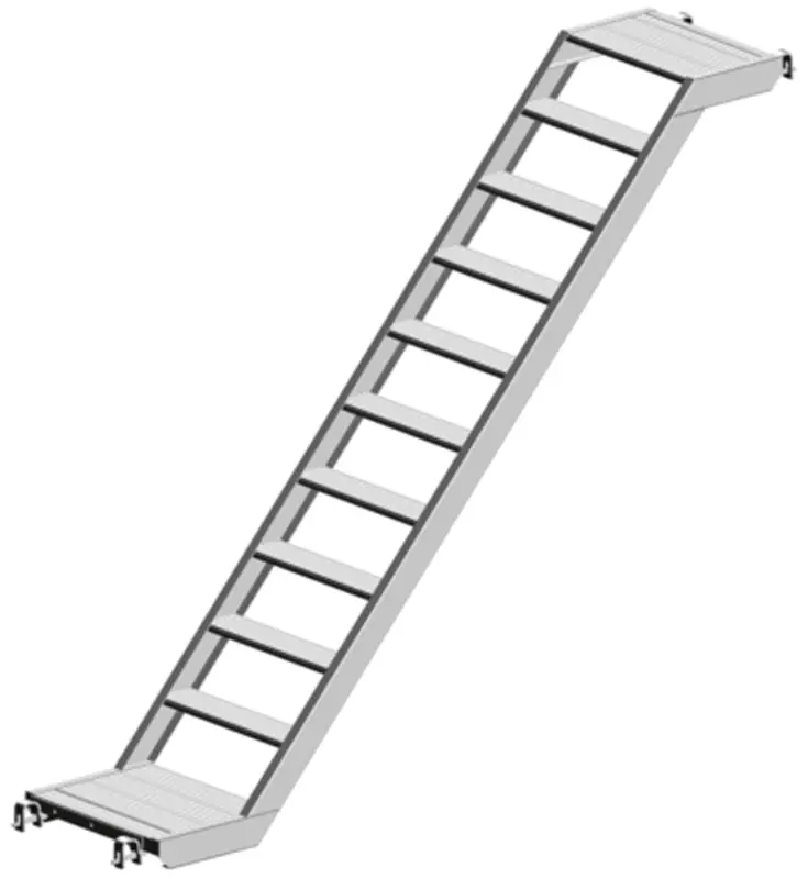 Garantierte Lieferung Layher Alu O-Podesttreppe 0,64 m breit - 3,07 x 2,00 m