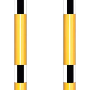 Zertifiziert Schake Rammschutzbügel Stahl neigbar OD Ø 76 mm gelb schwarz - 400 x 1150 mm