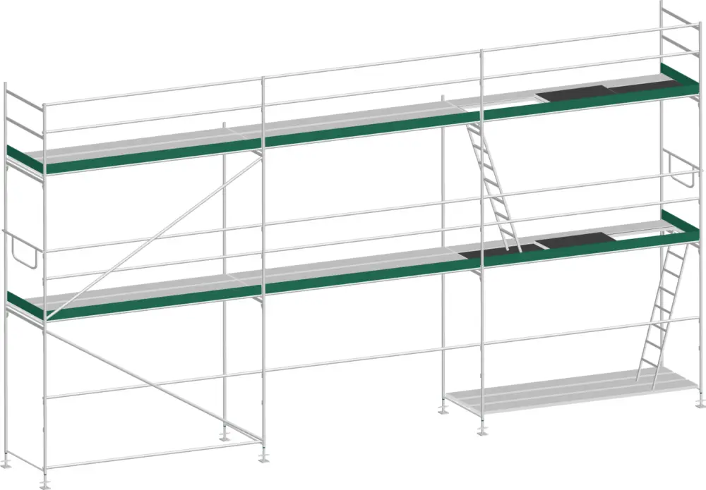 Top-Seller MJ Gerüst UNI 70 Aluminium mit Aluboden 56 m² - 9,00 x 6,20 m