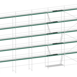 Günstig MJ Gerüst UNI 70 Aluminium mit Aluboden 256 m² - 21,00 x 12,20 m