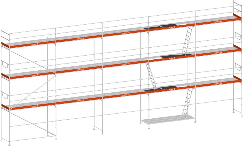 Begrenztes Angebot Layher Blitz Gerüst 70 Alu mit Stalu-Boden 106 m²