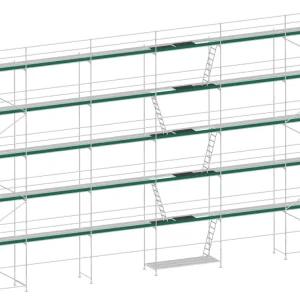 Aktuell MJ Gerüst UNI 70 Stahl mit Stahlboden 183 m² - 15,00 x 12,20 m
