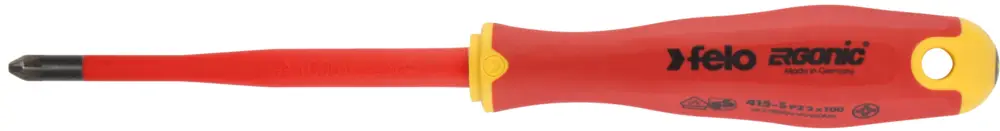 Letzte Chance Felo Schraubendreher ERGONIC VDE E-Slim 415 Kreuzschlitz PZ 1 x 80 mm