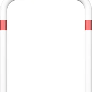 Ausverkauf Schake Rohrbügel Stahl OE Ø 76 mm weiß rot - 1000 x 1000 mm