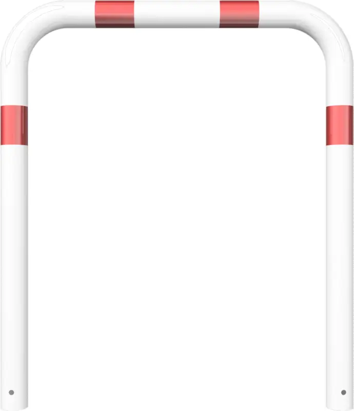 Ausverkauf Schake Rohrbügel Stahl OE Ø 76 mm weiß rot - 1000 x 1000 mm