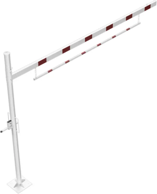 Preiswert Schake Höhenbegrenzer variabel - 1 Drehpfosten Stahl ODD Ø 102 mm weiß rot - 4000 mm