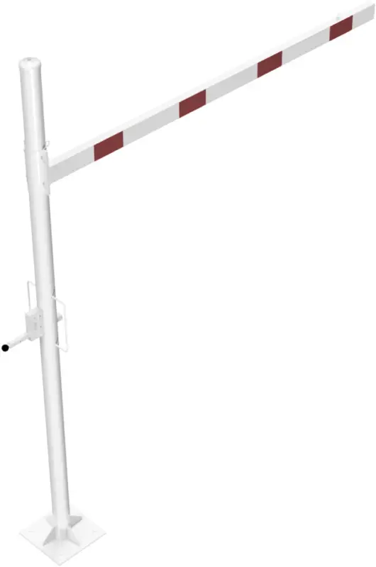 Schake Höhenbegrenzer variabel - 1 Drehpfosten Stahl ODP Ø 102 mm weiß rot - 2500 mm Begrenztes Angebot