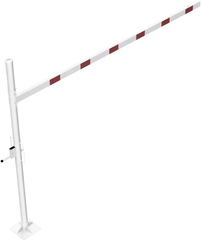 Sonderangebot Schake Höhenbegrenzer variabel - 1 Drehpfosten Stahl ODP Ø 102 mm weiß rot - 4000 mm