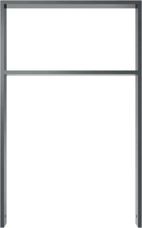 Bestseller Schake Anlehnbügel Stahl mit Querholm OE 80 x 20 mm dunkelgrau - 750 x 1200 mm