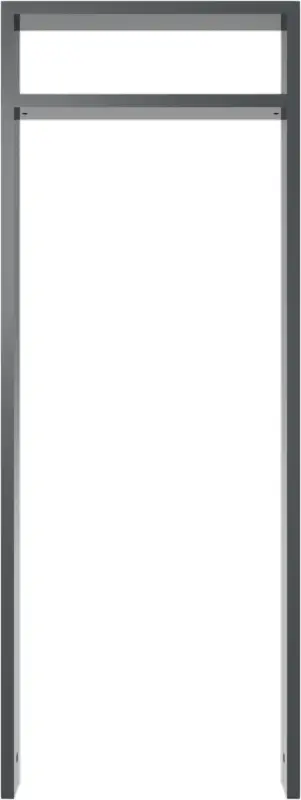 Schake Anlehnbügel Stahl mit Querholm kleiner Abstand OE 80 x 20 mm anthrazit - 450 x 1200 mm Garantierte Lieferung