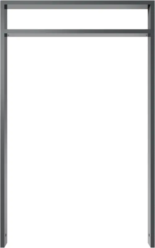 Schake Anlehnbügel Stahl mit Querholm kleiner Abstand OE 80 x 20 mm dunkelgrau - 750 x 1200 mm Schneller Versand