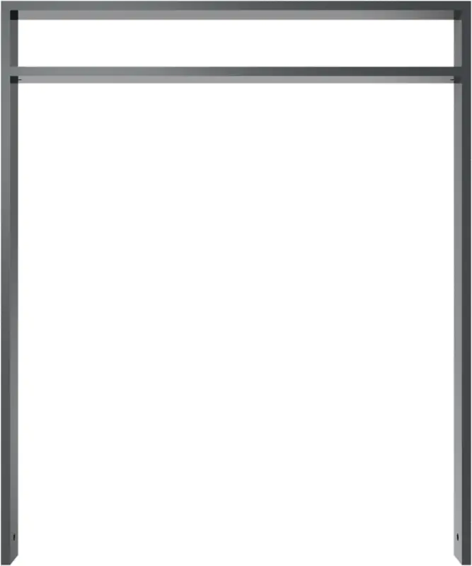 Schake Anlehnbügel Stahl mit Querholm kleiner Abstand OE 80 x 20 mm moosgrün - 1000 x 1200 mm Neue Ware