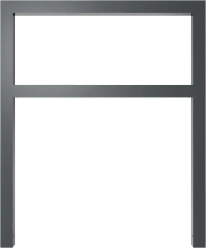 Kracherpreis Schake Anlehnbügel Stahl mit Querholm OE 60 x 60 mm schwarzbraun - 1000 x 1200 mm
