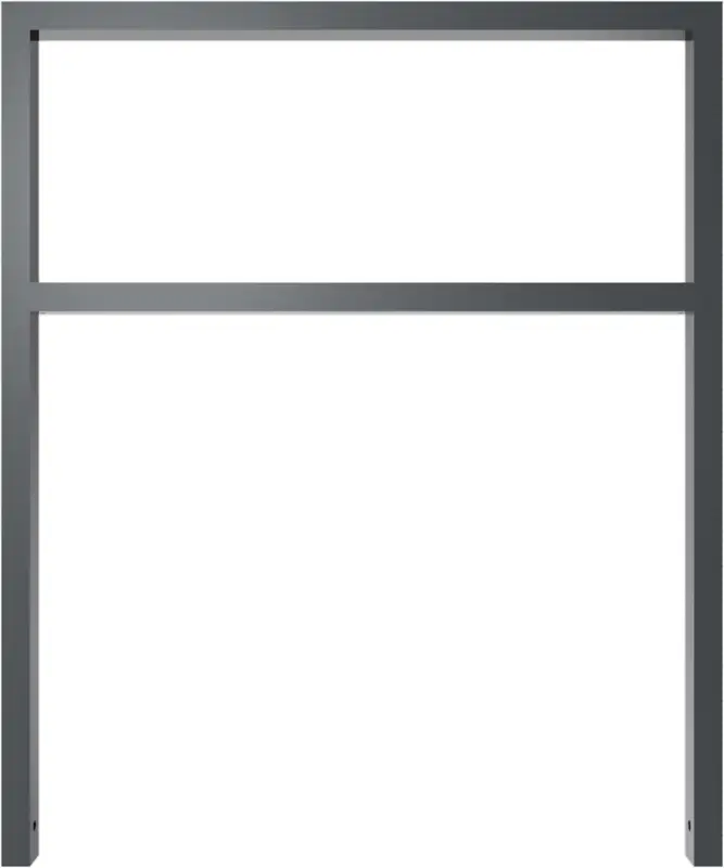 Schake Anlehnbügel Stahl mit Querholm OE 60 x 40 mm schwarzbraun - 1000 x 1200 mm Finale Aktion