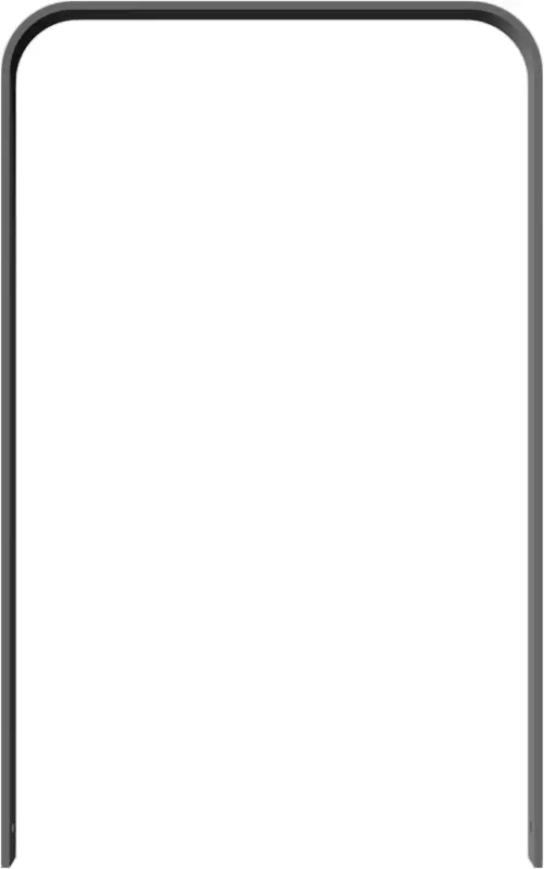 Top-Angebot Schake Anlehnbügel Flachstahl gebogen OE 50 x 12 mm dunkelgrau - 750 x 1200 mm
