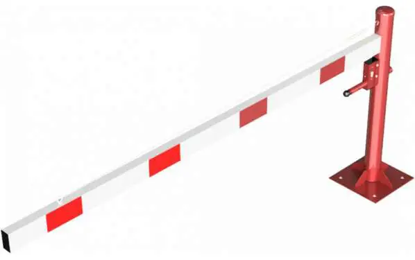Neue Kollektion Schake Drehschranke - Schrankenbaum 100 x 50 mm ODP weiß rot - 2500 mm