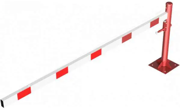 Super-Preis Schake Drehschranke - Schrankenbaum 100 x 50 mm ODV weiß rot - 3000 mm