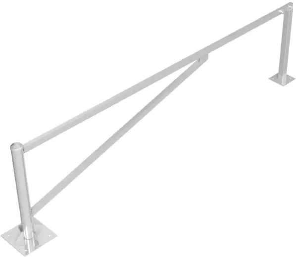 Schneller Versand Schake Drehschranke mit 2 Auflagestützen - Schrankenbaum 60 x 40 mm ODD verzinkt - 3500 mm