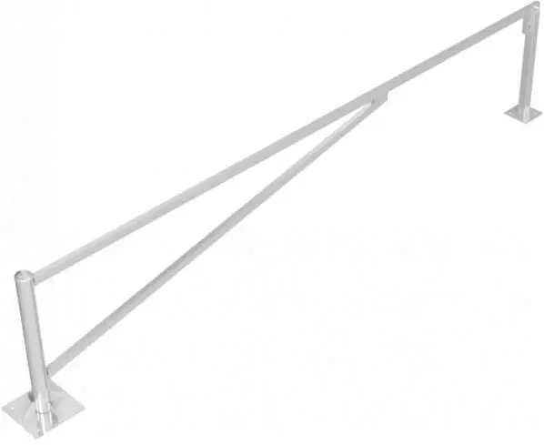Schake Drehschranke mit 2 Auflagestützen - Schrankenbaum 60 x 40 mm ODP verzinkt - 4500 mm Saisonangebot