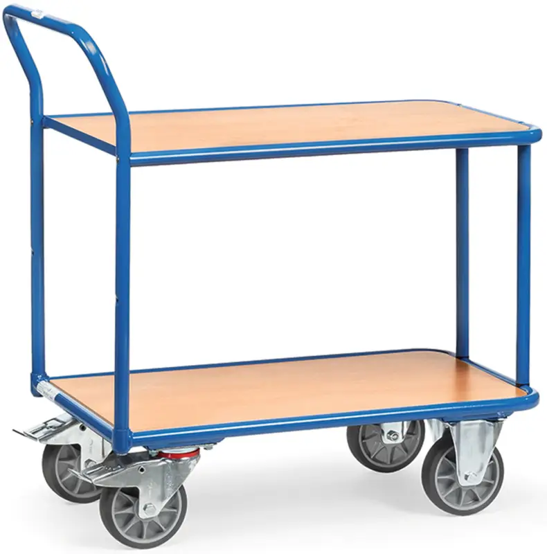 Fetra Tischwagen mit zwei Holzplattformen 1000 x 600 mm Garantierte Lieferung