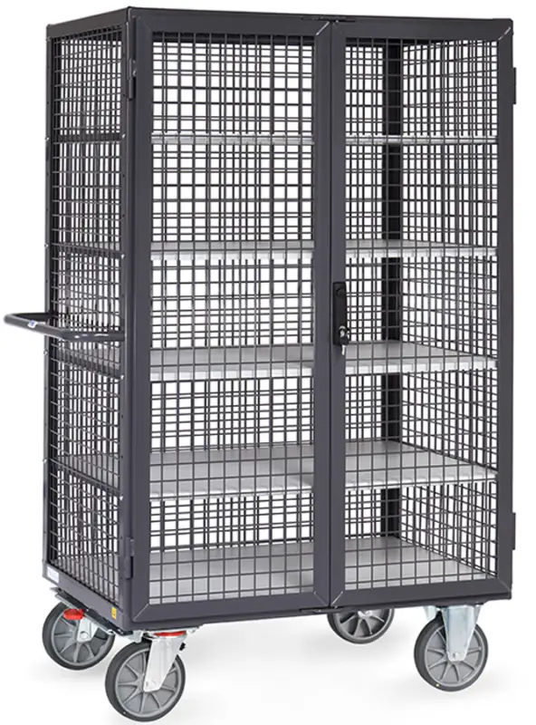 Fetra Vierwand-Etagenwagen ESD DG mit fünf Böden 1000 x 680 mm Letzte Chance