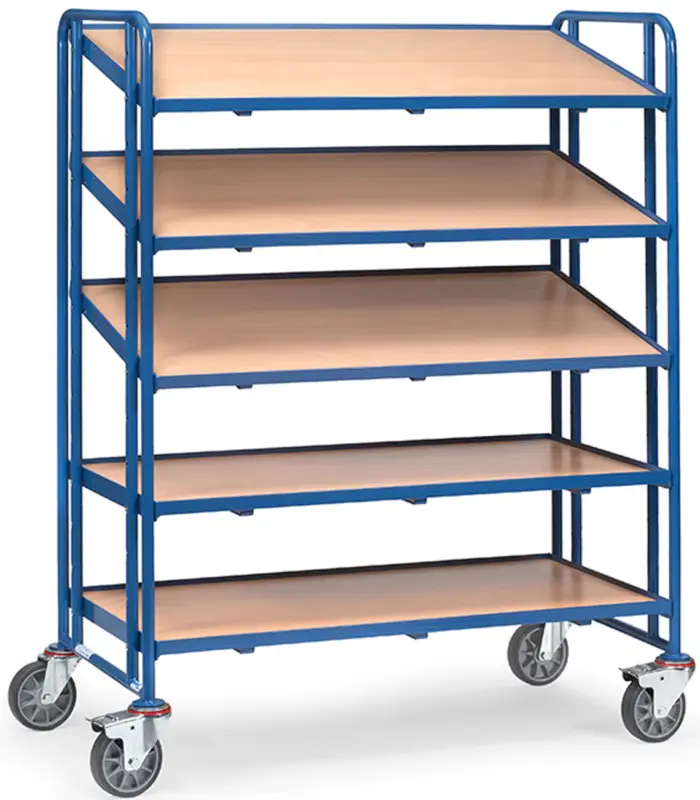 Mega-Angebot Fetra Eurokastenwagen mit fünf Holzplattformen 1240 x 610 mm