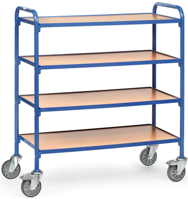 Fetra Beistellwagen mit Holzplattformen 940 x 470 mm Nur Für Kurze Zeit