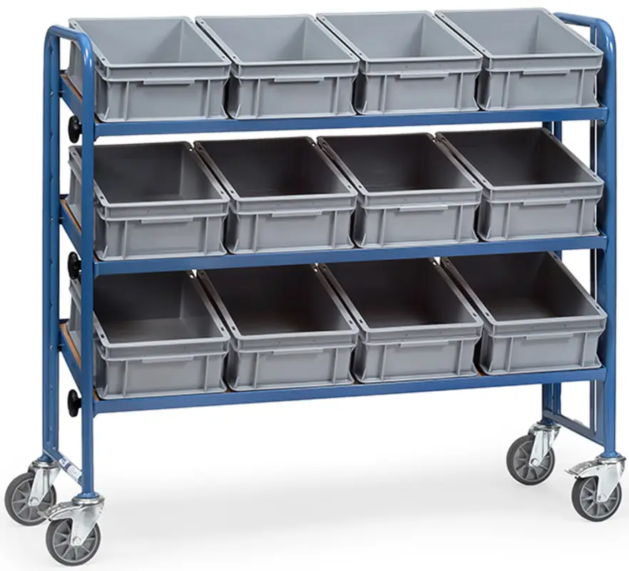 Bestseller Fetra Montagewagen mit zwölf Kästen 1240 x 415 mm