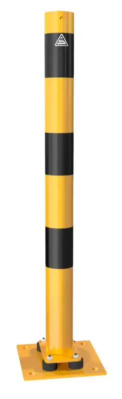 Saisonangebot Schake Absperrpfosten OD allseitig neigbar Ø 76 mm gelb schwarz