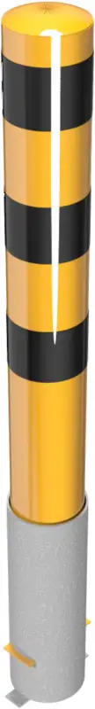 Schake Stahlrohrpoller H Ø 152 mm gelb schwarz - 1,50 m Online Kaufen