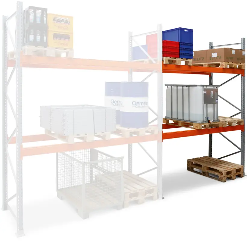 Regalwerk ARTUS Palettenregal AT85 Anbaufeld 2500 x 2700 x 800 mm - 2 Ebenen Jetzt Bestellen