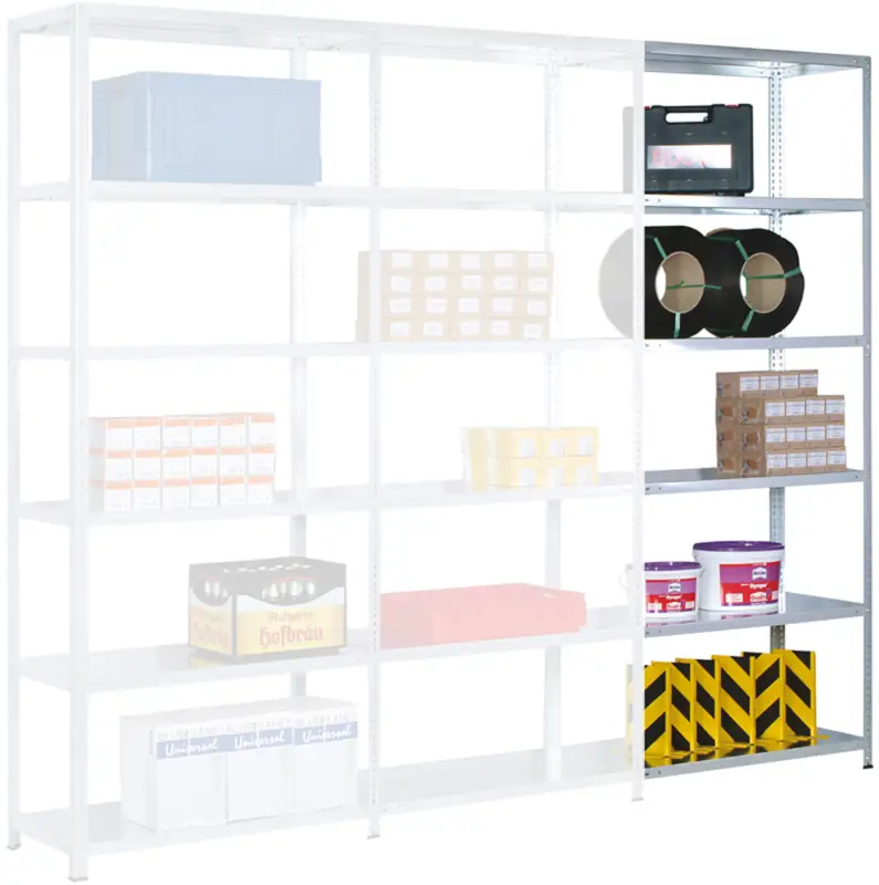 Aktuell Regalwerk RUDI Schraubregal 350 6 Anbaufeld 2500 x 1005 x 500 mm