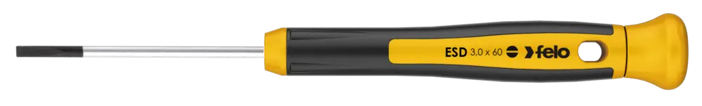 Zertifiziert Felo Präzisionsschraubendreher ESD 250 Schlitz SL 1,5 x 0,23 x 60 mm