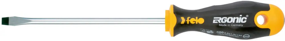 Felo Schraubendreher ERGONIC 400 Schlitz SL 6,5 x 1,2 x 150 mm Versand Am Gleichen Tag