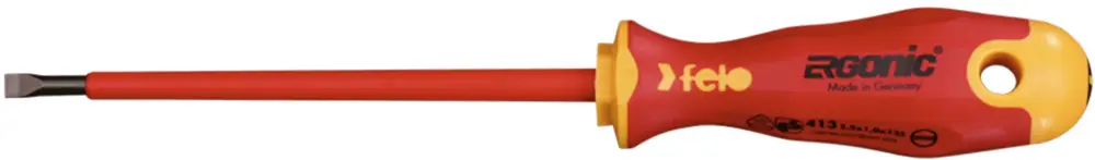 Felo Schraubendreher ERGONIC VDE 413 Schlitz SL 6,5 x 1,2 x 150 mm Begrenztes Angebot