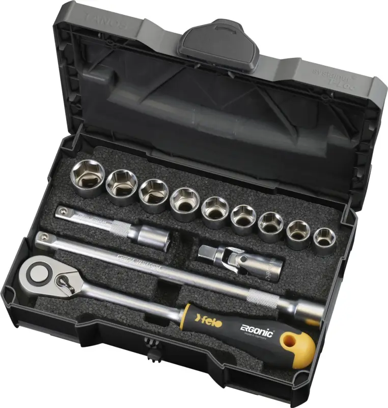 Felo Ratschensatz 13-teilig ERGONIC 497 Vierkant 1 2 Zoll Rabatt