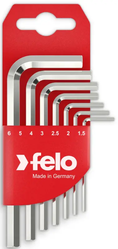 Sofort Bestellen Felo Innensechskant Schlüssel Satz 7-teilig kurz 345 HEX 1,5 - 6,0 mm