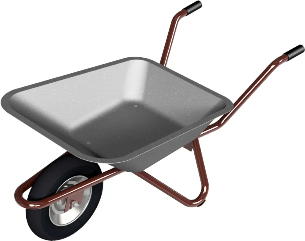 Saisonangebot Schake Schubkarre Polier Flachmulde 85 Liter - mit Luftrad