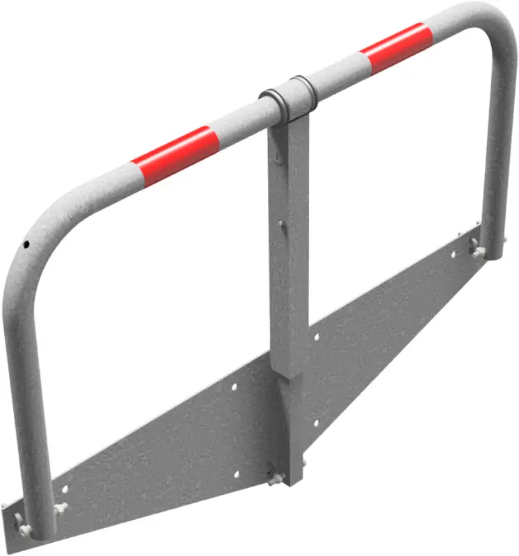 Solange Der Vorrat Reicht Schake Parkplatzsperre mit Bodenplatte UDP Ø 33,7 mm verzinkt - 450 mm