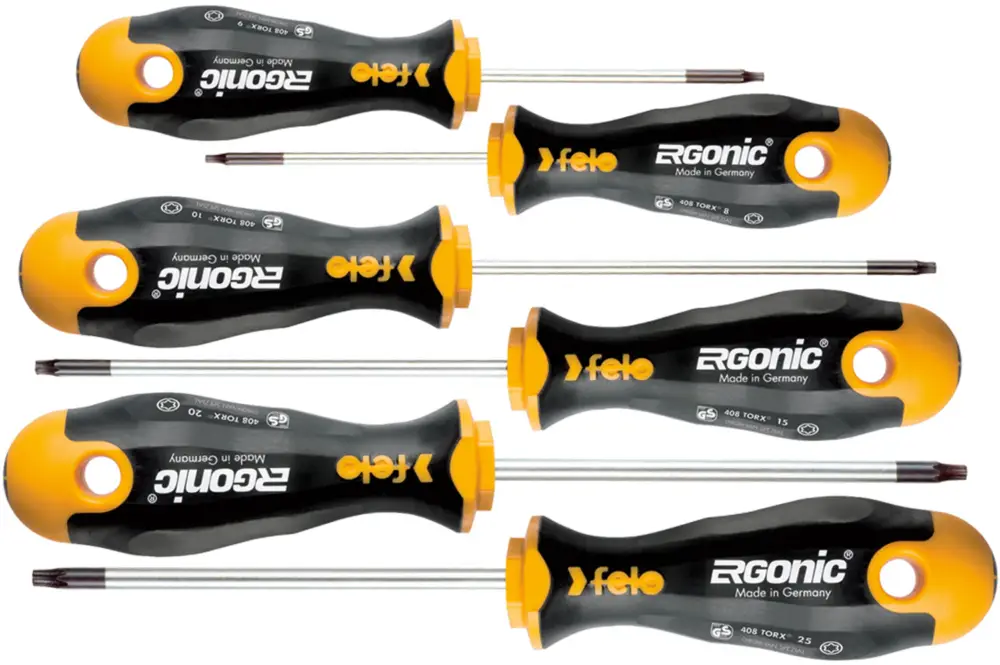 Kracherpreis Felo Schraubendreher Satz 6-teilig ERGONIC 408 Torx T 8 - T 25
