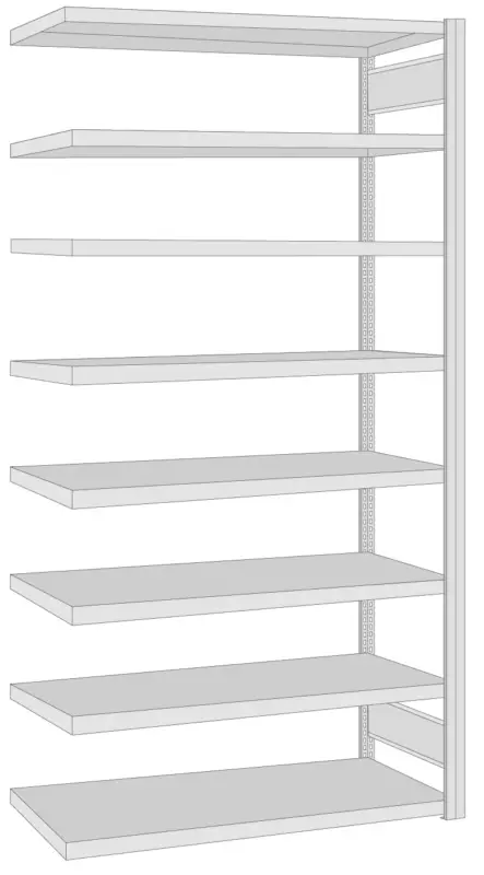 Super-Preis Regalwerk BERT Sichtlagerkastenregal Anbaufeld 2000 x 1005 x 500 mm