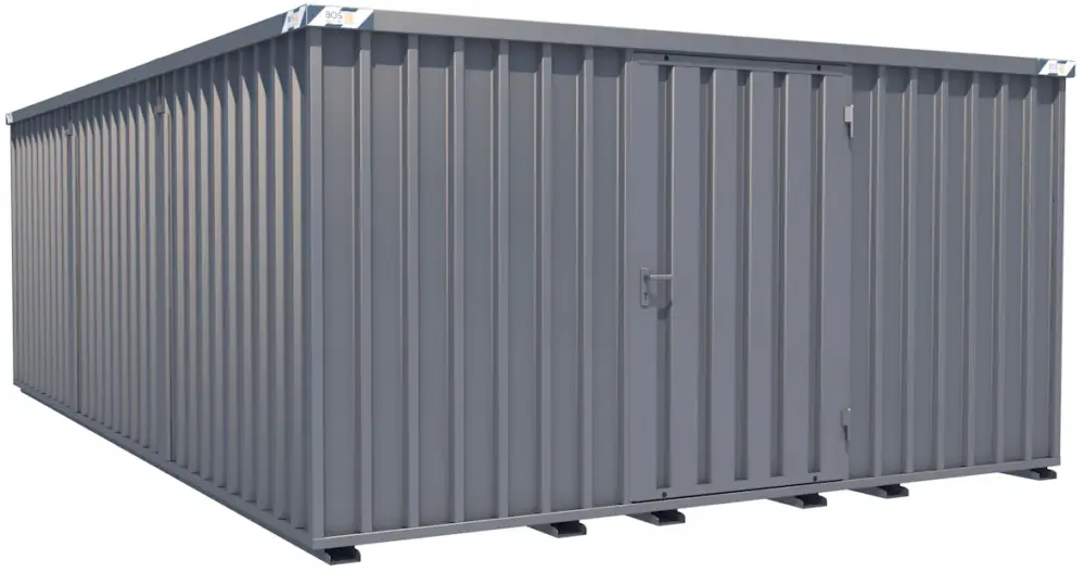 BOS Container Combination 4100 x 6300 x 2100 mm - 1-flügelige Tür auf 4 m Seite Neue Kollektion