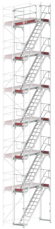 Expressversand Layher Blitz Treppenturm-Vorbau Stahl - 2,57 x 12,20 m