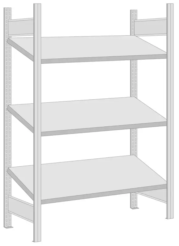 Regalwerk BERT Schrägbodenregal Grundfeld 2000 x 875 x 600 mm Neue Kollektion
